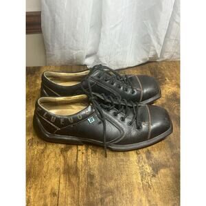 John Fluevog FUTURE ANGEL CHARLES CONTRAST LEATHER SquareToe Men’s Size 12 Y2K